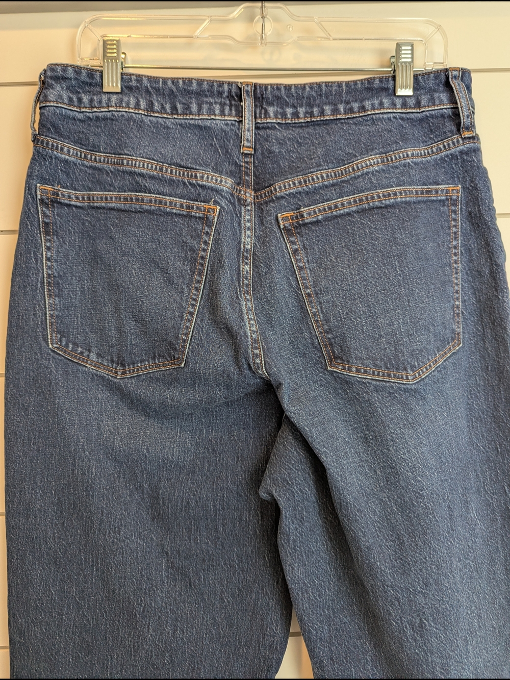 J. Crew Curvy Full Length Wide Leg Jean Button Fly Dark Wash Size 31 Tall - Picture 9 of 16